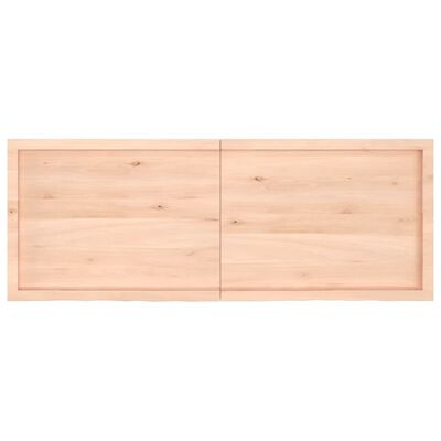 vidaXL Borðplata 160x60x(2-4) cm Ómeðhöndluð Gegnheil Eik