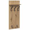 vidaXL Vegghengt fatahengi Artisan Eik 40 x 10 x 90 cm Samsettur vi&eth;ur