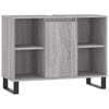 vidaXL Ba&eth;herbergissk&aacute;pur Gr&aacute;ir Sonoma Eik 80x33x60cm Samsettur Vi&eth;ur