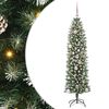 vidaXL Gervi mj&oacute; j&oacute;latr&eacute; me&eth; 150 LED me&eth; standi Gr&aelig;nn og hv&iacute;tur 150 cm