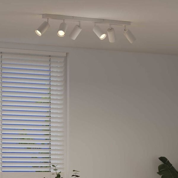 vidaXL Loftskastari me&eth; svi&eth;slj&oacute;sum Hv&iacute;tt 73 x 6 x 16 cm metal