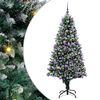 vidaXL Gervi j&oacute;latr&eacute; me&eth; 300 LED Gr&aelig;nn 180 cm PVC, st&aacute;l og plast