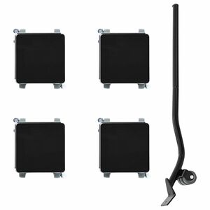 vidaXL h&uacute;sgagnar&uacute;llur 4 stk me&eth; lyftara 13,5x13,5x6 cm st&aacute;l 1300 kg