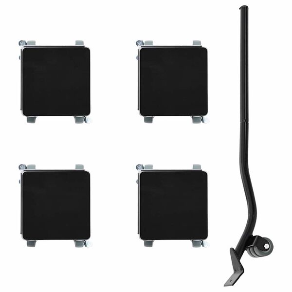 vidaXL h&uacute;sgagnar&uacute;llur 4 stk me&eth; lyftara 13,5x13,5x6 cm st&aacute;l 1300 kg