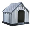 vidaXL Hundakofi Gr&aacute;r 92x87x91 cm Plast