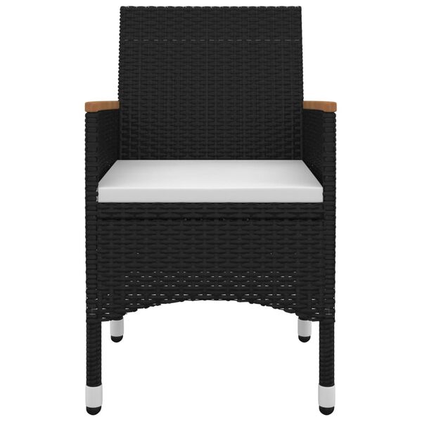 vidaXL 5 Hluta Gar&eth;sett me&eth; Sessum P&oacute;l&yacute;rattan og Gler