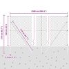 vidaXL Gir&eth;ingarp&oacute;stur Gr&aacute;r 25 x 1,6 m (60 x 60 mm mesh) St&aacute;l og PVC