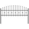 vidaXL Sp&iacute;kfence Svartur 200 x 130 cm Dufth&uacute;&eth;a&eth; st&aacute;l