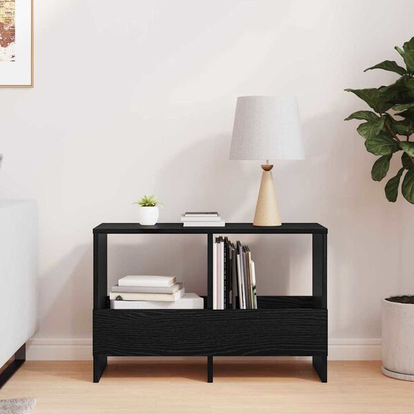 vidaXL T&iacute;marit Hillur Svartur Eik 68,5 x 30 x 45 cm