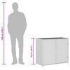 vidaXL Geymslusk&aacute;pur fyrir Gar&eth; Drappa&eth;ur 83x45x76 cm P&oacute;l&yacute;rattan