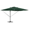 vidaXL Cantilever Roma Parasol Grænt og svart 352 x 251 x 265 cm