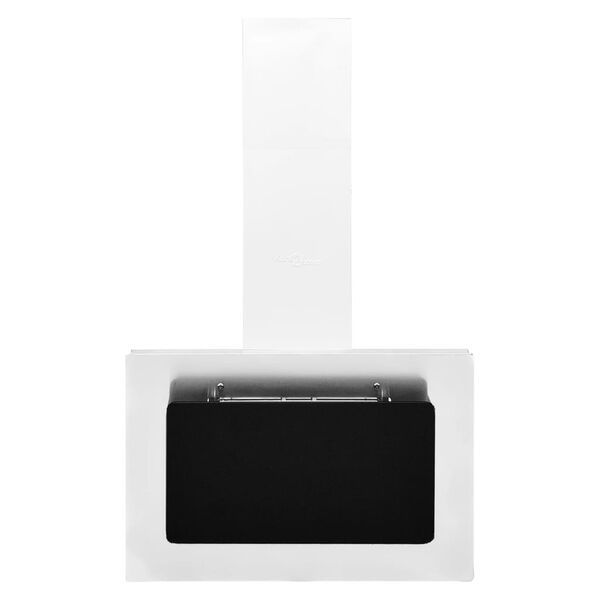 vidaXL vegghlíf 60 cm Ryðfrítt stál og hert gler Silfur