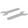 vidaXL Skr&uacute;flykill 2 pcs Silfur 13 mm J&aacute;rn