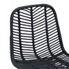 vidaXL Barst&oacute;ll 2 pcs Svartur 44,5 x 54,5 x 97,5 cm Rattan og j&aacute;rn