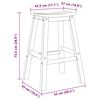 vidaXL Barstóll 2 pcs Hvítt 52 x 43 x 73.5 cm HDPE
