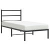 vidaXL R&uacute;mgrind &uacute;r M&aacute;lmi &aacute;n D&yacute;nu me&eth; H&ouml;f&eth;agafli Sv&ouml;rt 90x190 cm