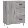 vidaXL Skenkur Gr&aacute;r Sonoma Eik 69,5x34x90 cm Samsettur Vi&eth;ur