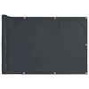 vidaXL Skj&oacute;lveggur &aacute; Svalir Reykgr&aacute;r 400x75 cm PVC