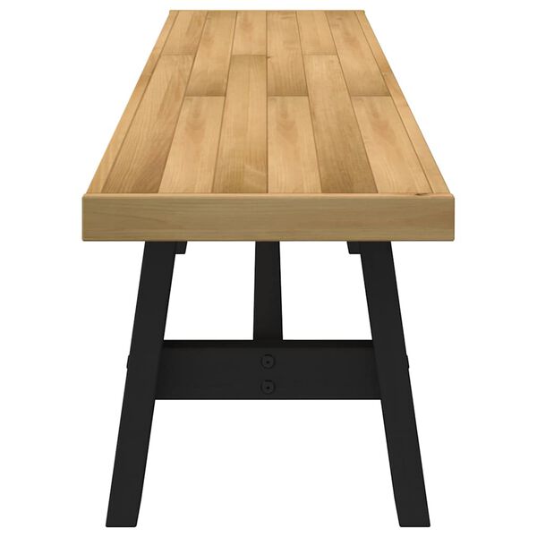 vidaXL bor&eth;stofubekkur A-laga f&aelig;tur 180x40x45 cm gegnheilvi&eth;i furu