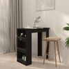 vidaXL Barborð með Geymsluhillu Svart 102x50x103,5 cm Samsettur Viður