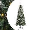 vidaXL Gervi j&oacute;latr&eacute; me&eth; 150 LED Gr&aelig;nn 150 cm PVC, plast og st&aacute;l