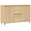 vidaXL Skenkur Sonoma Eik 101,5x35x70 cm Samsettur Vi&eth;ur