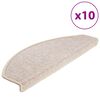 vidaXL Stigamottur 10 stk 65x24x4 cm Taupe h&aacute;lfhringlaga st&oacute;rar