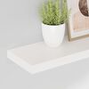 vidaXL Vegghengdar Hillur 2 stk. H&aacute;glans Hv&iacute;tar 80x23,5x3,8 cm MDF