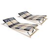 vidaXL R&uacute;mbotnar me&eth; 42 &THORN;versp&yacute;tum 2 stk. 7 Sv&aelig;&eth;i 90x200 cm