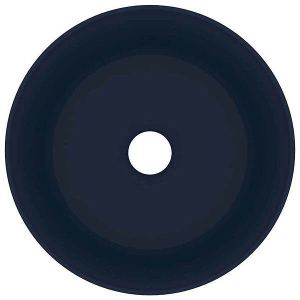 vidaXL L&uacute;xus Handlaug Hringlaga M&ouml;tt D&ouml;kkbl&aacute; 40 x 15 cm Postul&iacute;n