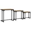 vidaXL Kaffibor&eth; me&eth; G&aacute;mum 3 pcs handverkseik Samsettur vi&eth;ur