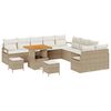 vidaXL Gar&eth;s&oacute;fa sett me&eth; p&uacute;&eth;i me&eth; geymslu 13 pcs Beige og krem