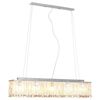 vidaXL Loftlampi me&eth; Kristalperlum Silfur 104 cm E14