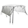 vidaXL 4-boga Biminiskyggni me&eth; Hli&eth;arveggjum 243x(230-244)x137 cm