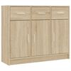 vidaXL Skenkur Sonoma Eik 91x28x75 cm Samsettur Vi&eth;ur