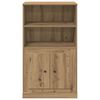 vidaXL Highboard Artisian Eik 60x35,5x103,5 cm Hannaður viður