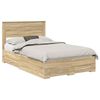 vidaXL Ramsv&iacute;k me&eth; h&ouml;fu&eth;gafl Sonoma Eik 120 x 200 cm Samsettur vi&eth;ur