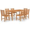 vidaXL 7 hluta Gar&eth;bor&eth;stofusett 180x90 cm &uacute;r gegnheilu teakvi&eth;i