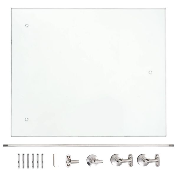 vidaXL VSG &Ouml;ryggisglerskyggni fyrir &Uacute;tidyrahur&eth; 90x75 cm Ry&eth;fr&iacute;tt st&aacute;l