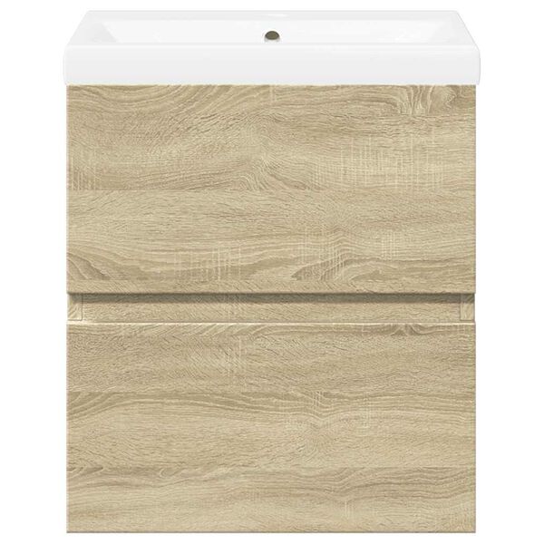 vidaXL 2 Hluta Ba&eth;herbergissett Sonoma Eik Samsettur Vi&eth;ur