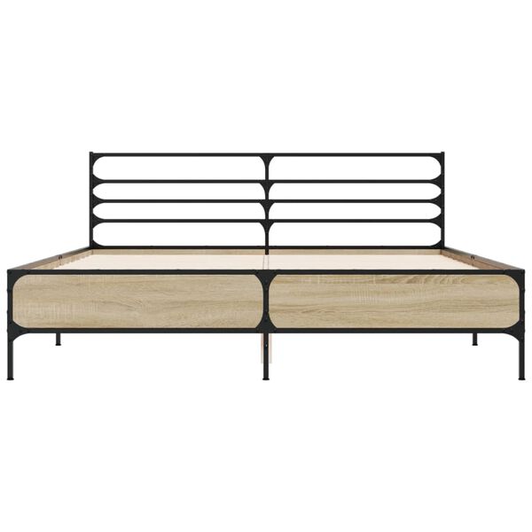 vidaXL R&uacute;mgrind &aacute;n D&yacute;nu Sonoma Eikarlitur 150x200 cm