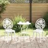 vidaXL Gar&eth; Bistro Set 3 pcs Hv&iacute;tt &Aacute;l