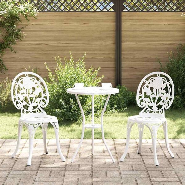 vidaXL Gar&eth; Bistro Set 3 pcs Hv&iacute;tt &Aacute;l