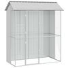 vidaXL Fuglafeiti Gr&aacute;r 215 x 110 x 247 cm Galvaniserad st&aacute;l