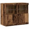 vidaXL LED Hli&eth;arsk&aacute;pur Br&uacute;nn 81 x 37 x 66,5 cm Samsettur vi&eth;ur