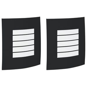 vidaXL Utanveggjakennarar 2 pcs Svartur 23.5 x 10.5 x 26 cm
