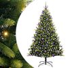 vidaXL Gervi li&eth;a&eth;ur j&oacute;latr&eacute; 300 LED lj&oacute;s Gr&aelig;nn 210 cm PVC og PE