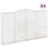 vidaXL Bogadreginn Grj&oacute;tkassi 4 stk. 400x30x220/240 cm Sinkh&uacute;&eth;a&eth; J&aacute;rn