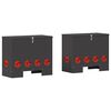 vidaXL K&uacute;rfiskast 2 pcs Svartur 60,5 x 29 x 51 cm Kaldvalsa&eth; St&aacute;l