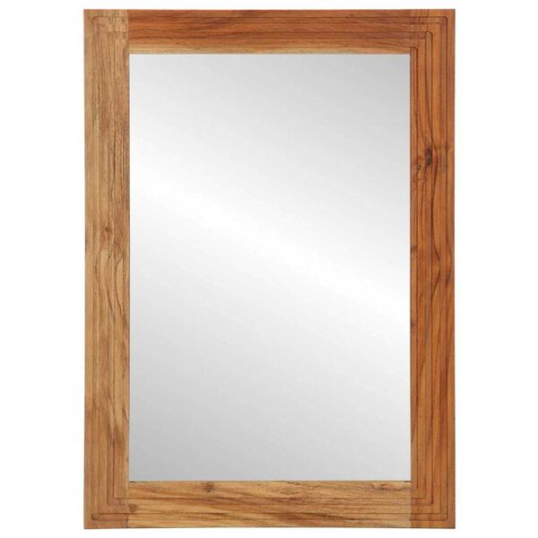 vidaXL Ba&eth;herbergisspegill br&uacute;nn 50 x 70 x 3 cm Gegnheill akas&iacute;uvi&eth;ur